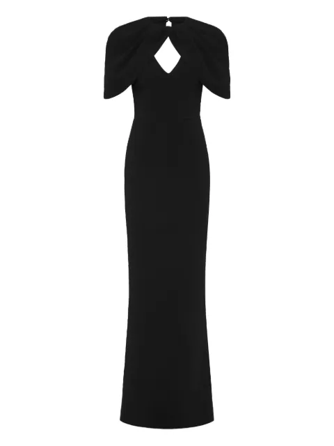 Rebecca Vallance Cameron cape-neckline maxi dress Black 25031128