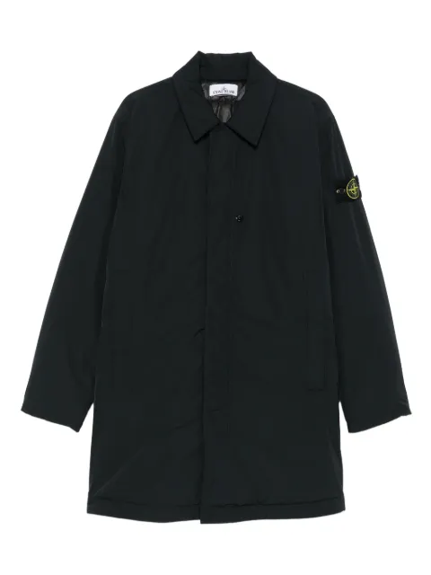 Stone Island patch-pocket recycled-polyester coat Black K2S157100007S0026