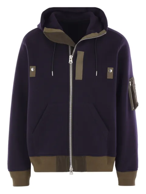 sacai zip-up hoodie Purple 2503788M233