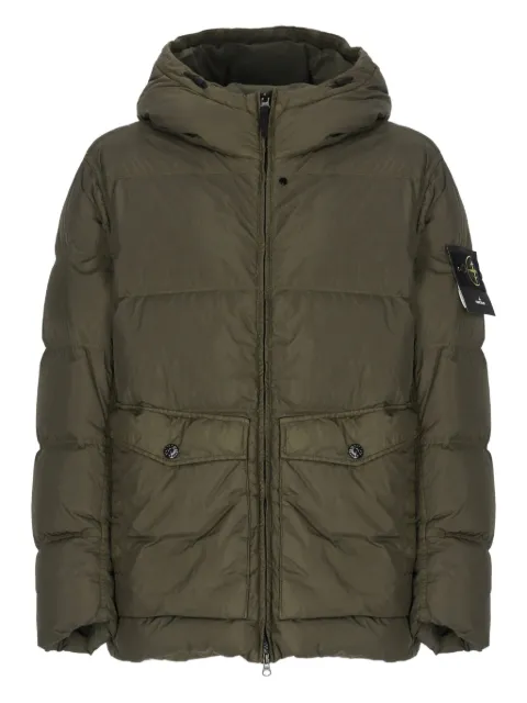Stone Island hooded padded jacket Green K2S154100011S0A23