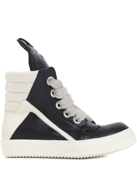 Rick Owens Geobasket Jumbo Lace High "Black/Milk" sneakers Black RU02E1898LCOW2