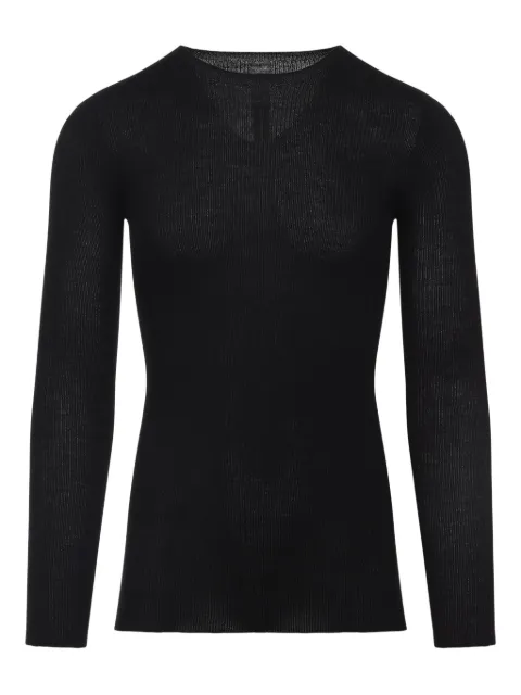 Rick Owens ribbed wool sweater Black RU02E1637RIBM