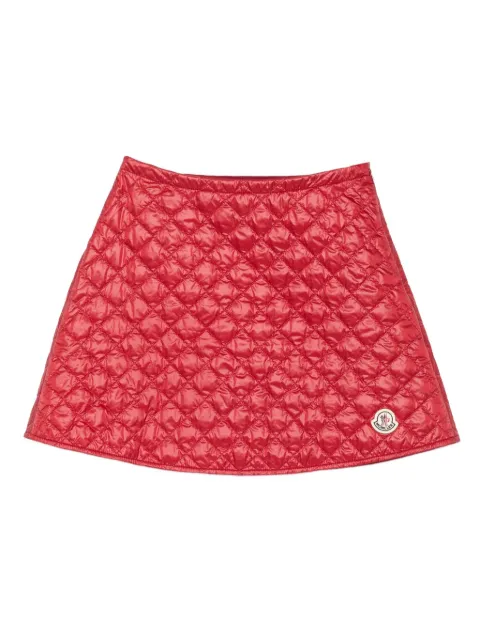 Moncler diamond-quilted mini A-line skirt Red K20932D00014788RA