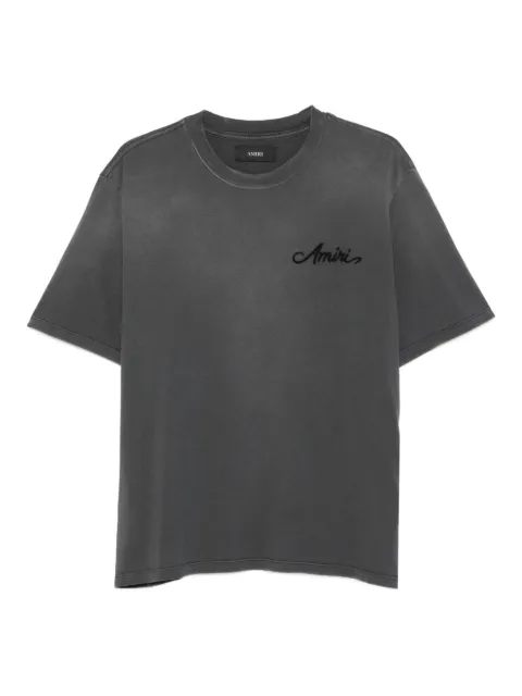 AMIRI embroidered cotton T-shirt Grey AMJYTE1197