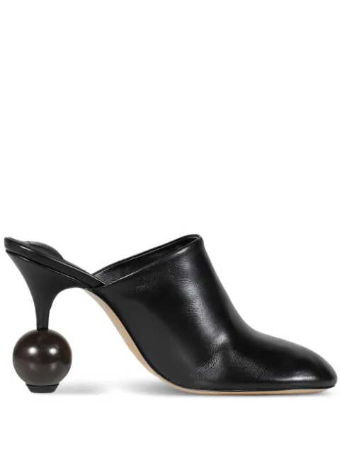 Jacquemus 90mm sphere-heel leather mules Black 251FO1613073