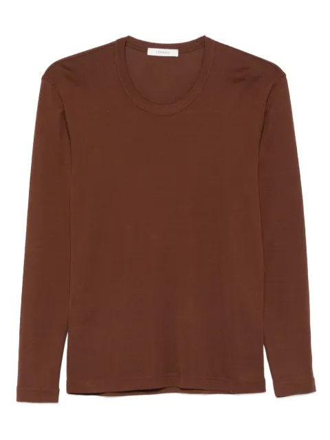 LEMAIRE long-sleeve cotton T-shirt Brown TO1441LJ1016