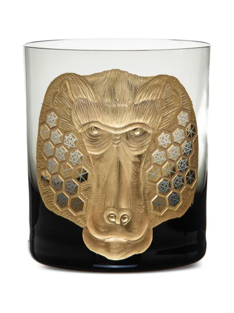 Artel African Safari baboon-head geometric glass Grey G198THB1GX