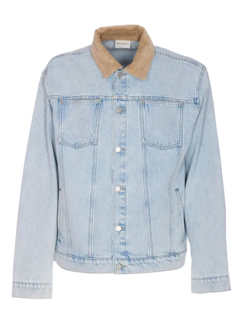 Drôle De Monsieur corduroy-collar denim jacket Blue JT256CO123LBE