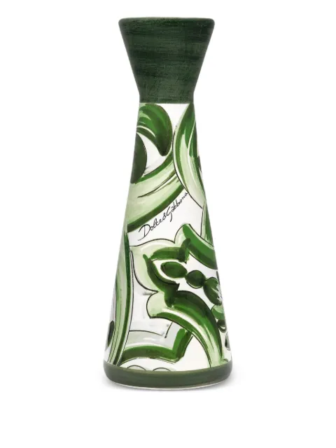 Dolce & Gabbana medium printed candle holder Green TCC187TCACD