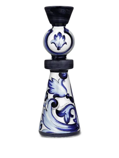 Dolce & Gabbana large floral-print candle holder Blue TCC186TCACD