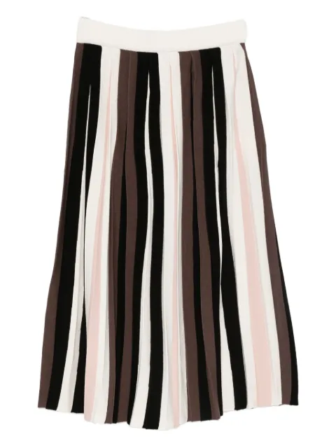 Max Mara striped pleated midi skirt Neutrals 2525306011600