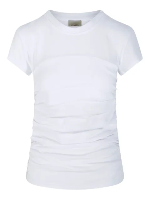 ISABEL MARANT gathered short-sleeve T-shirt White TS0275FAA1N41I