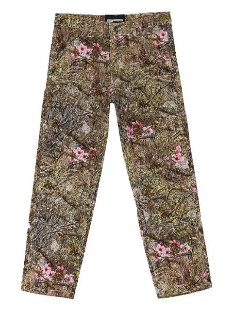 SP5DER floral camouflage jeans Green SP5DER109