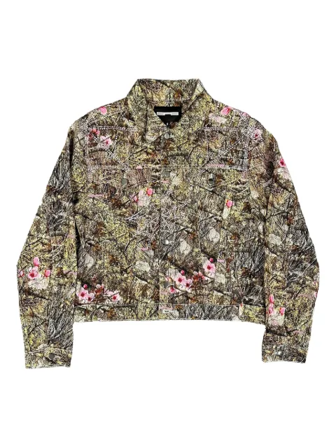 SP5DER floral-print trucker jacket Green SP5DER103