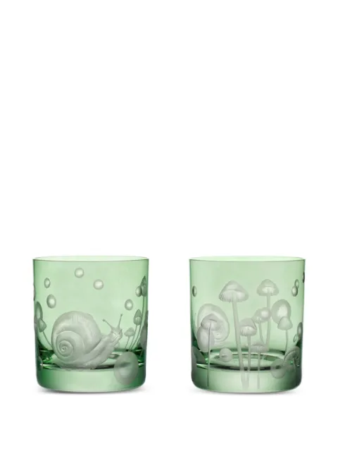 Artel Flights of Fantasy snail mushroom glass Green G212AML1PR