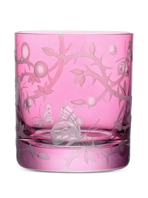 Artel Flights of Fantasy butterfly-embellished glass tumbler Pink G212AMB1BH