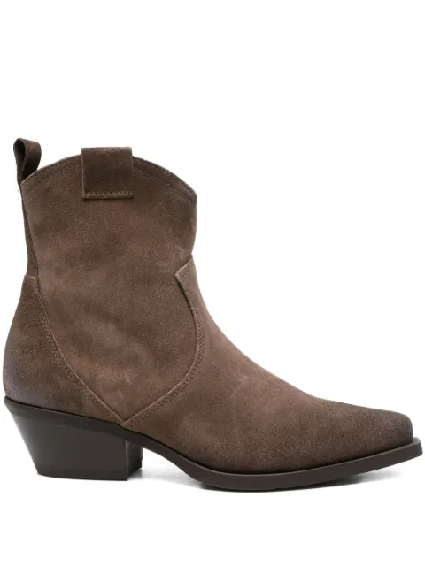 Metisse 50mm pointed-toe suede cowboy boots Brown DX380