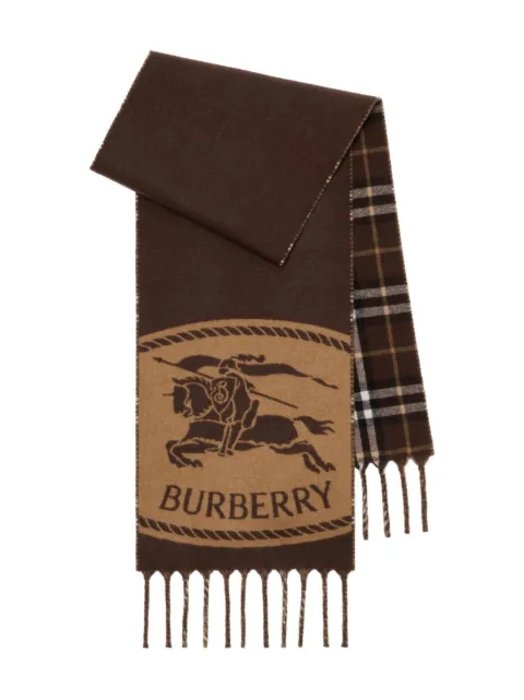 Burberry reversible Knight stamp scarf Brown 8112977