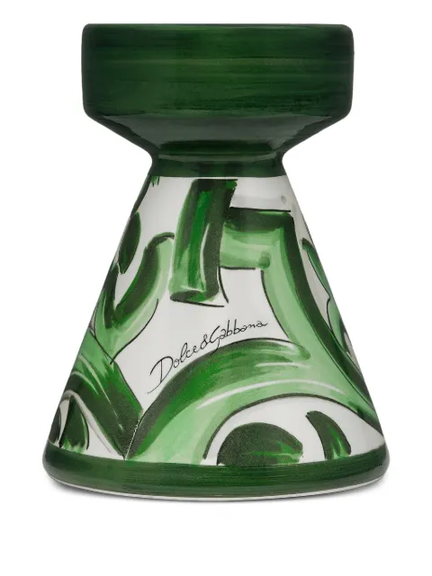 Dolce & Gabbana small printed candle holder Green TCC188TCACD