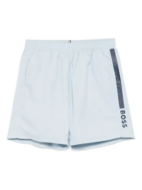 BOSS logo-printed swim shorts Blue 50508798