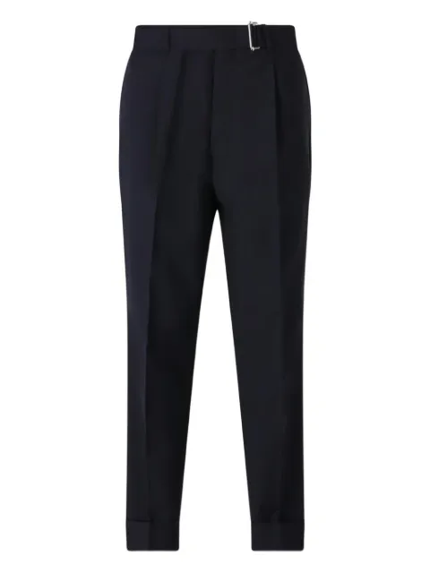Officine Generale pleated belted trousers Blue DLCMTLG402100WV