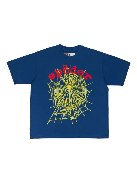 SP5DER spider web logo T-shirt Blue SP5DER100