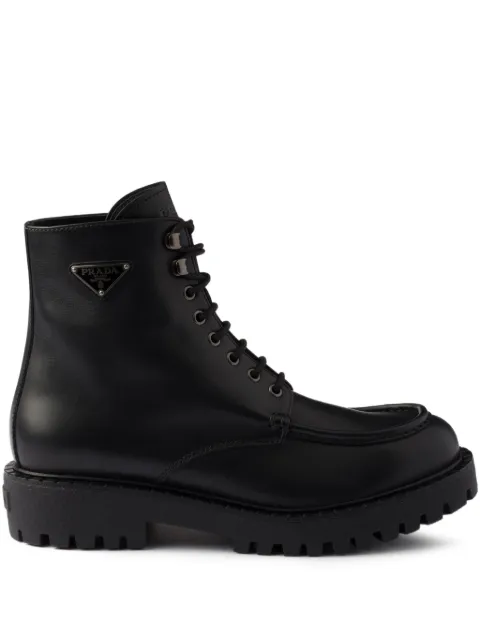 Prada laced leather booties Black 2TE214FG001070