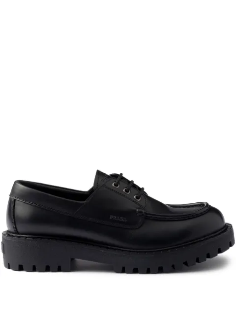 Prada laced leather loafers Black 2EE416FG001070