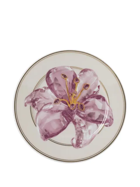 Swarovski flower-print plate Neutrals 1985042640410218