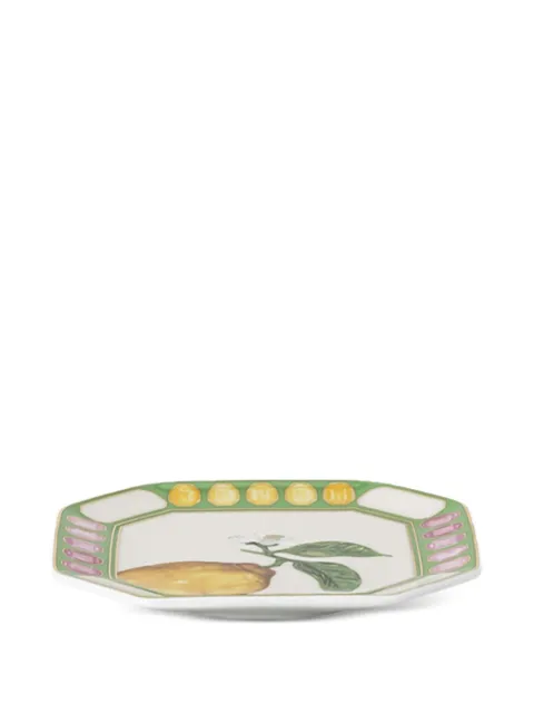 Swarovski x Rosenthal Idyllia lemon-print plate (11cm) Green 1057042640922111