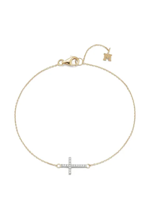 Mateo 14K yellow gold Cross mini diamonds bracelet Gold MINIDIAMONDSCROSSBRACELET