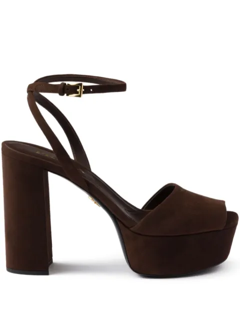 Prada suede platform sandals Brown 1XP48BFE115008