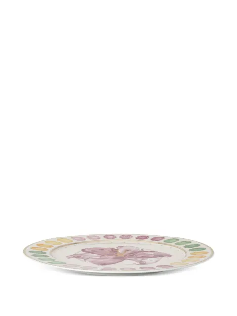 Swarovski x Rosenthal Idyllia lily-print plate (33.1 cm) Neutrals 1045042640410263