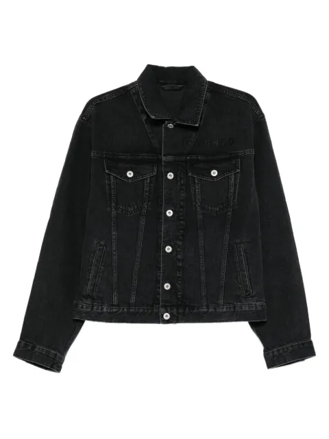 Kenzo Boke Flower denim jacket Black FF65DV3026C4