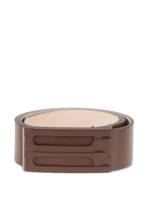 Victoria Beckham logo-plaque leather belt Brown 1325ABL006658A