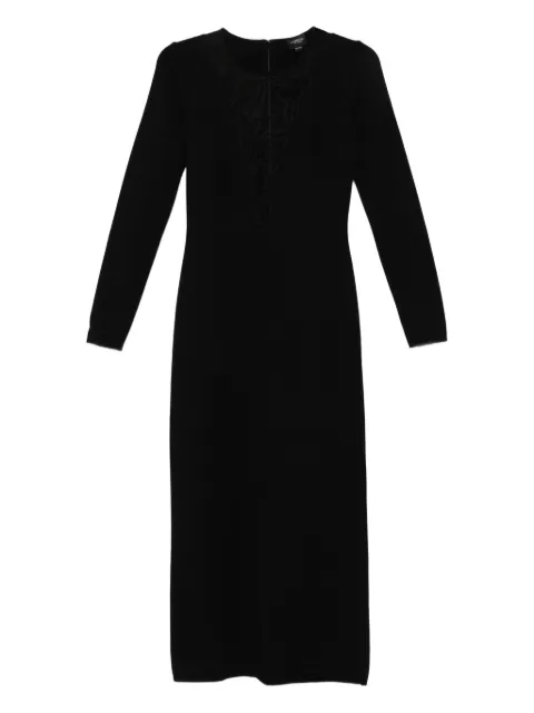 Giambattista Valli lace-insert long-sleeve midi dress Black 25FWPVCM00M309VIP