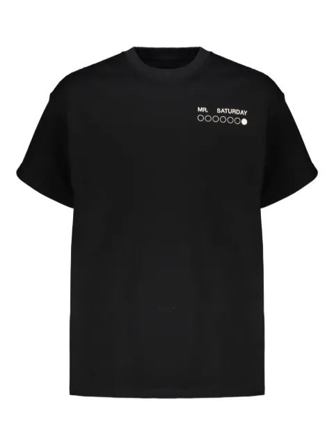 MR. SATURDAY ribbed-neckline logo t-shirt Black MSPS241201