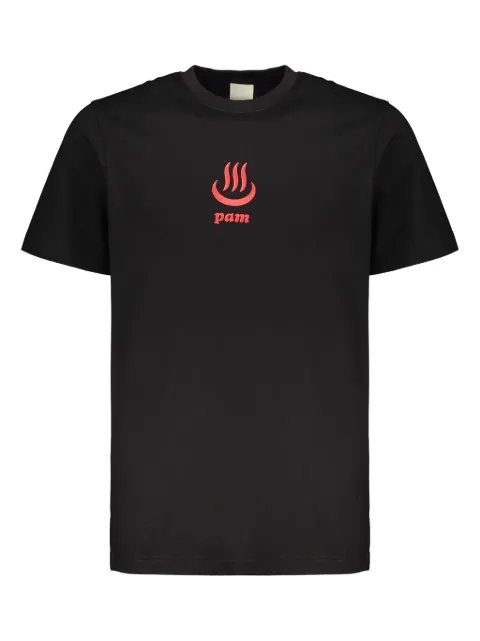 Perks And Mini crew-neck logo-embroidered T-shirt Black 1531D