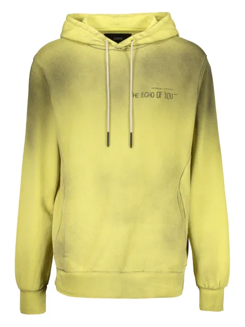 ISO.POETISM adjustable-hood back-print hoodie Green H5G2NESOF016