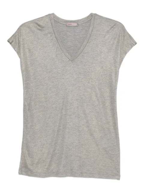 Herno metallic v-neck tee Neutrals JV00010DR52110