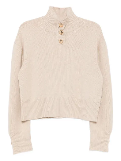 Brandon Maxwell Henley sweater Neutrals KN267PF25