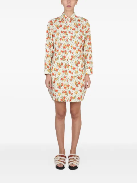 Marni floral-print shirt mini dress Neutrals ABMA0909A0UTC215DAW10