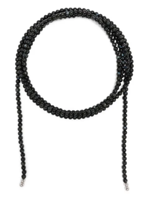 Tom Wood larvikite bead necklace Silver 101481