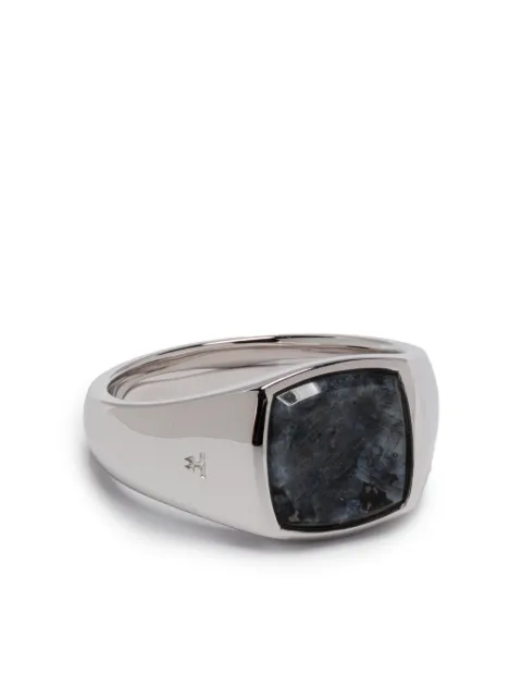 Tom Wood sterling silver larvikite ring Silver 101505
