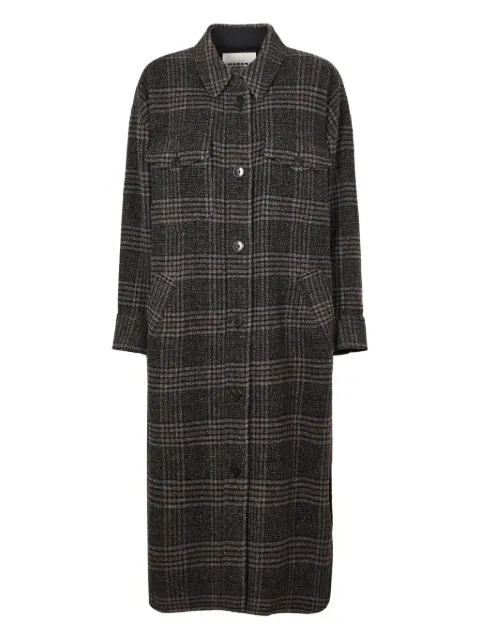 MARANT ÉTOILE checked buttoned coat Grey 25AMA0437FAC3D02E02GY