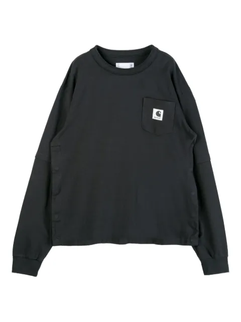 sacai x Carhartt WIP pocket-detail T-shirt Black 2500994S