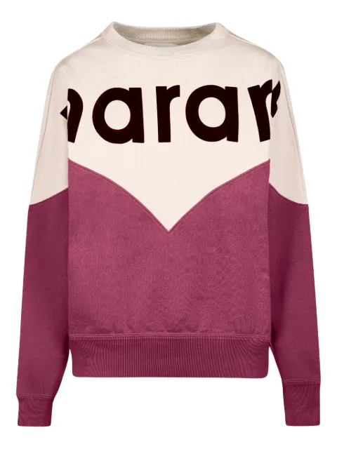 MARANT ÉTOILE colour-block logo sweatshirt Purple 23PSW0006FAA1M08EECRY