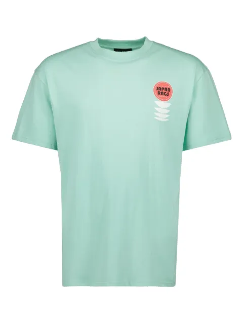 Japan Rags Obito record-player print T-shirt Green 1OBITO0000000MC