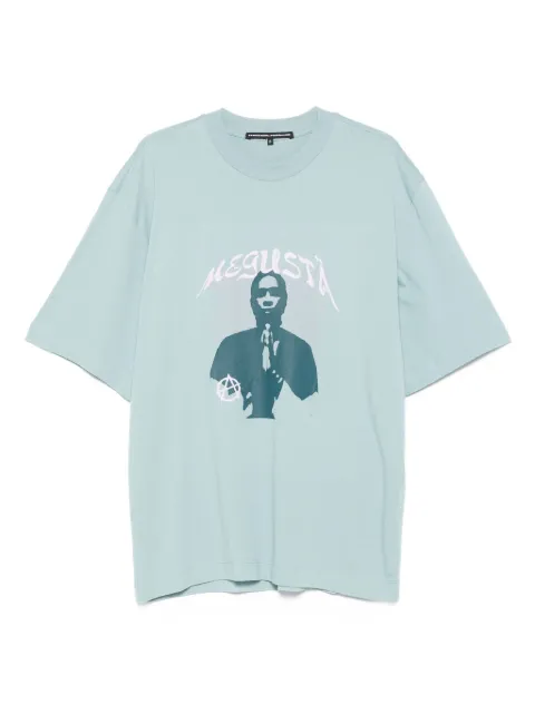 MEGUSTA Prayer graphic-print T-shirt Blue MG050589