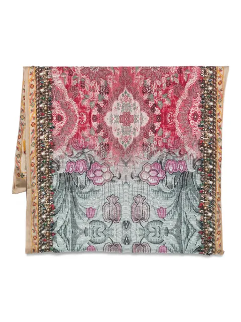 Pierre-Louis Mascia patterned shawl scarf Blue ALOEWON065X190D